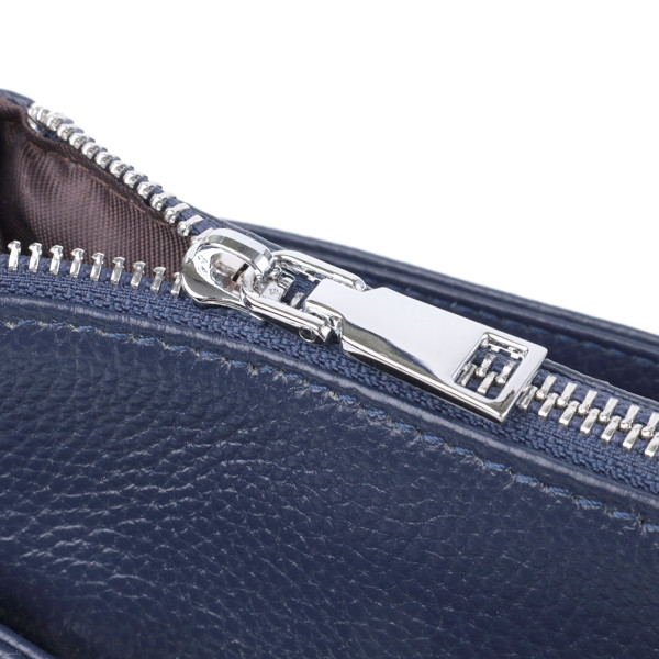 Надежная сумка для женщин на три отделения из натуральной кожи Vintage 22806 Синий