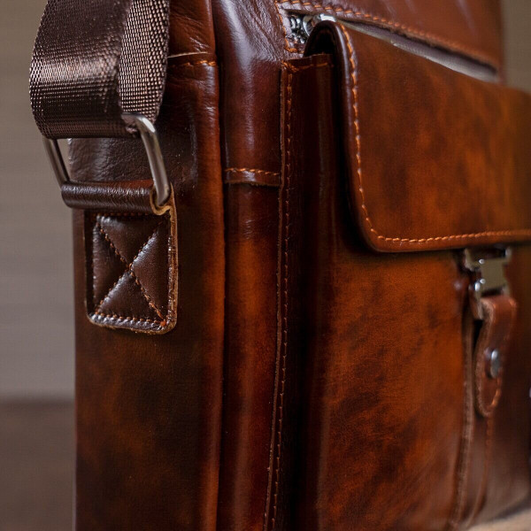 Сумка cтильная мужская Vintage 14829 Коричневая