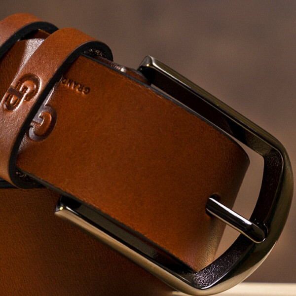 Мужской ремень Grande Pelle 20094 Коричневый