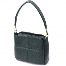 Шкіряна сумка для жінок з трьома відділеннями Vintage 22977 Зелений