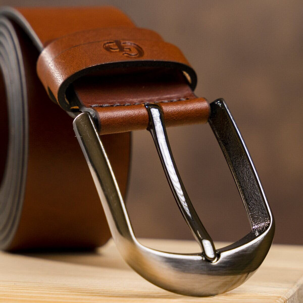 Мужской ремень Grande Pelle 20094 Коричневый