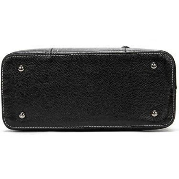 Классическая женская сумка в коже флотар Vintage 14861 Черная