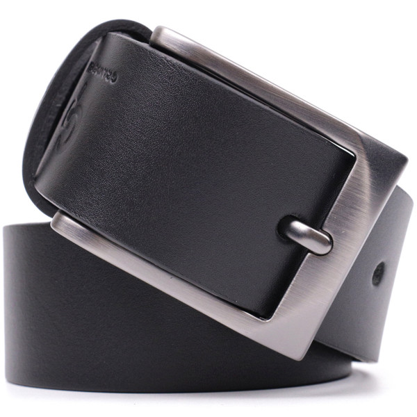 Стильный пояс под брюки для мужчин из натуральной кожи GRANDE PELLE 11690 Черный