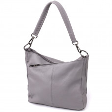 Жіноча сумка з двома ремінцями із натуральної шкіри Vintage 23054 Сірий
