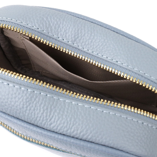 Необычная женская сумка на каждый день из натуральной кожи Vintage 22902 Серо-голубой