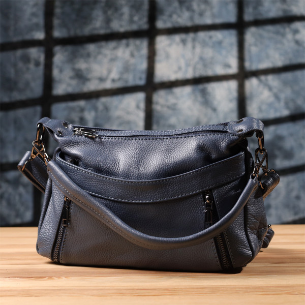 Удобная женская сумка из натуральной кожи Vintage 23019 Синий