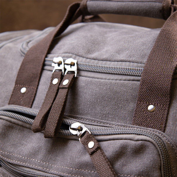 Дорожная сумка текстильная Vintage 20665 Серая