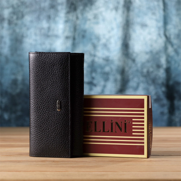 Классический женский кошелек из натуральной кожи CANPELLINI 20872_1 Черный