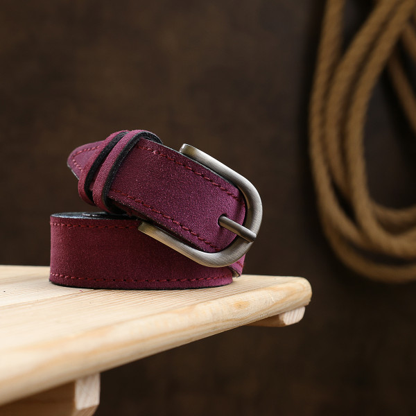 Выразительный замшевый женский ремень Vintage 20792 Фиолетовый