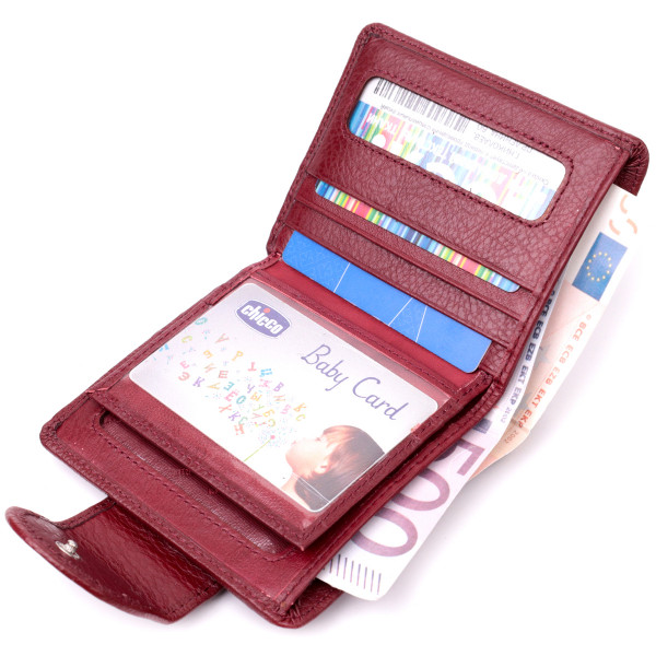 Женский кошелек вертикального типа из натуральной кожи ST Leather 22452 Бордовый