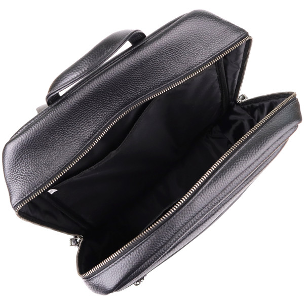 Городской рюкзак унисекс из натуральной кожи Vintage 23046 Черный