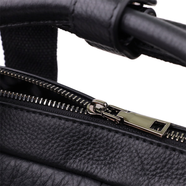 Удобный портфель для мужчин из натуральной кожи Vintage 23042 Черный