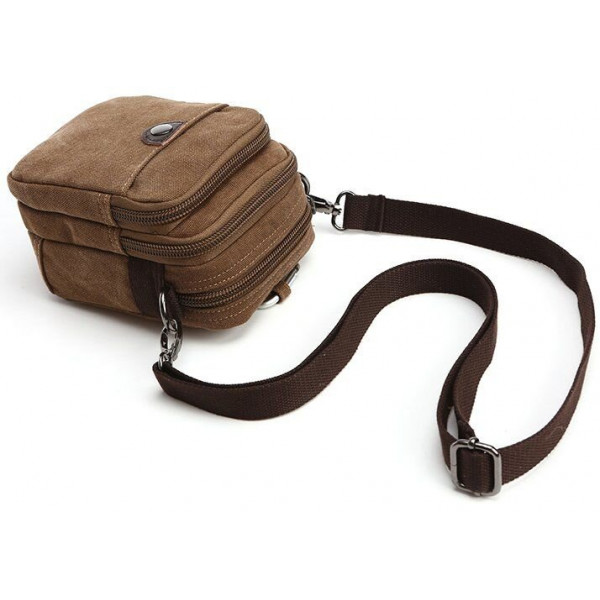 Барсетка текстильная Vintage 20163 Коричневая