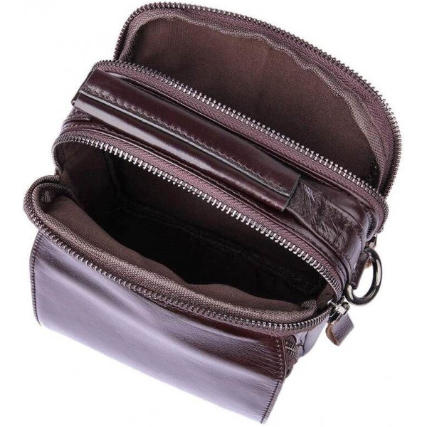 Сумка Vintage 14544 из натуральной кожи Коричневая