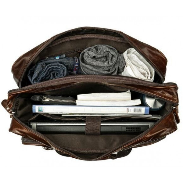Сумка дорожная мужская кожаная Vintage 14770 Коричневая