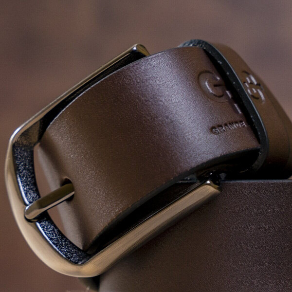 Ремень мужской GRANDE PELLE 00245 под брюки Коричневый