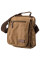 Универсальная текстильная мужская сумка на два отделения Vintage 20200 Коричневая