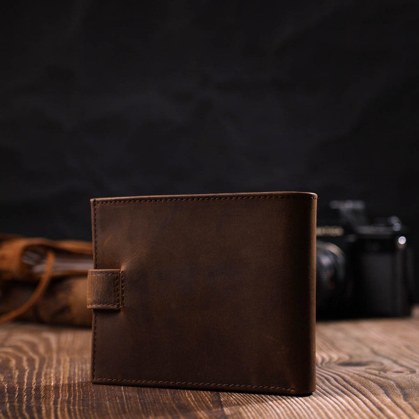 Винтажный мужской кошелек из натуральной кожи Tony Bellucci 22041 Коричневый