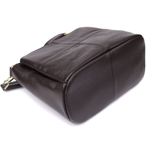 Женская сумка из натуральной кожи с удобной внутренней организацией Vintage 22979 Коричневый