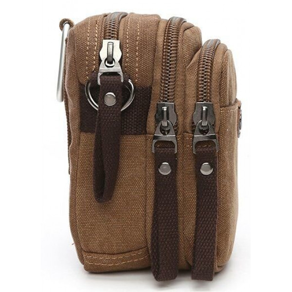 Барсетка текстильная Vintage 20163 Коричневая