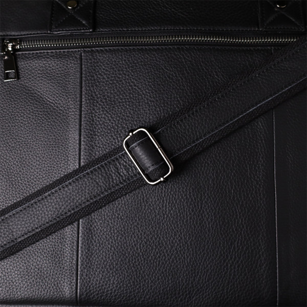 Удобный портфель для мужчин из натуральной кожи Vintage 23042 Черный