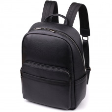 Вместительный рюкзак для мужчин из натуральной кожи Vintage 23045 Черный