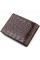 Горизонтальный мужской бумажник среднего размера из натуральной кожи с тиснением под крокодила CANPELLINI 21860 Коричневый