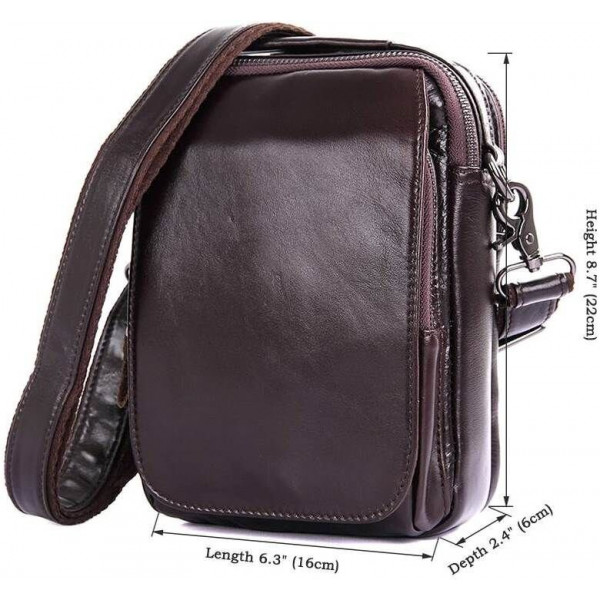 Сумка Vintage 14544 из натуральной кожи Коричневая