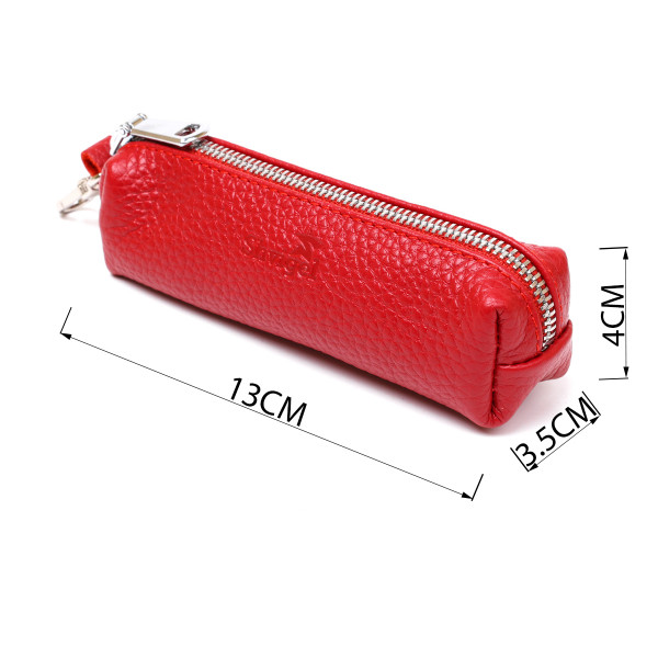 Кожаная женская ключница Shvigel 16537 Красный