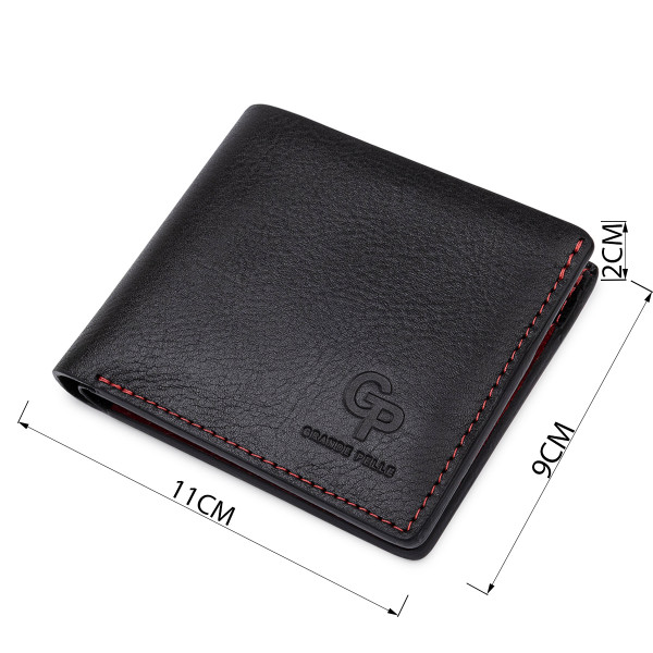 Кожаное стильное портмоне GRANDE PELLE 11551 Черный