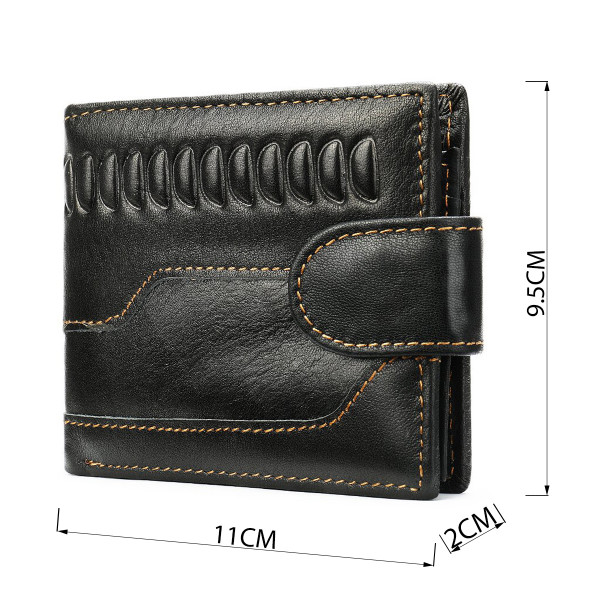 Мужской кошелек с тиснением 20234 Vintage Черный