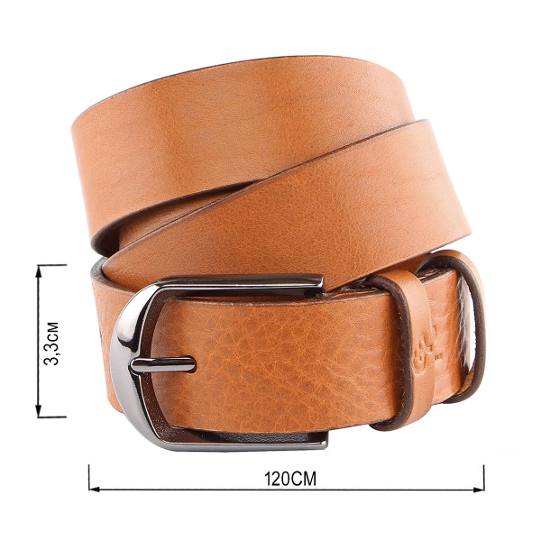 Ремень мужской Италии GRANDE PELLE 00244 Рыжий