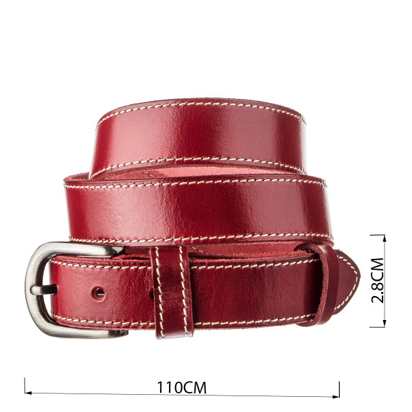 Ремень женский Vintage 20124 Бордовый