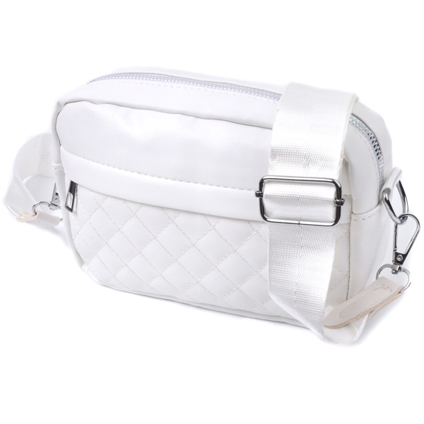 Элегантная женская сумка кросс-боди с монетницей из экокожи Vintage 22798 Белый