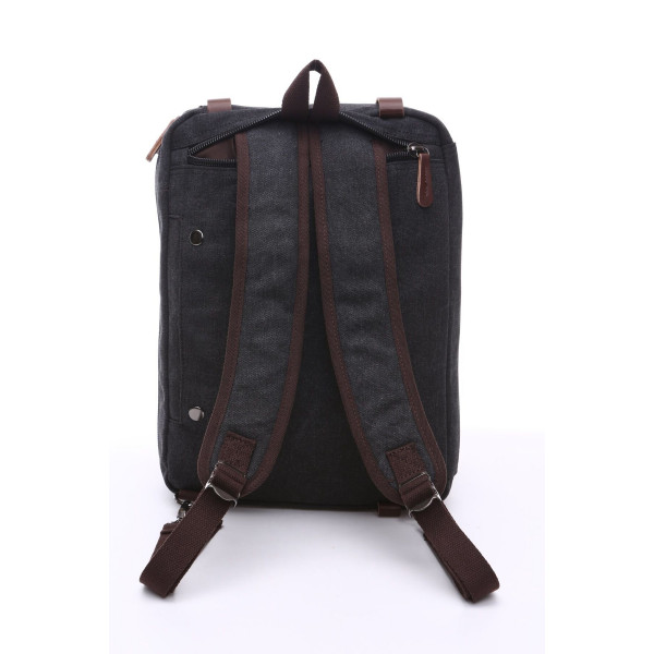 Сумка-трансофрмер текстильная большая Vintage 20078 Черная