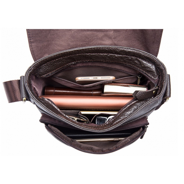 Сумка через плечо из кожи Vintage 20022 Коричневая