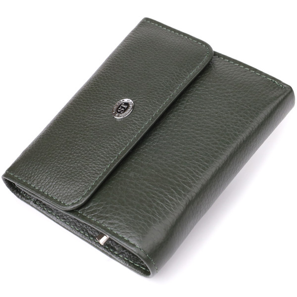 Женский кошелек среднего размера из натуральной кожи ST Leather 23074 Зеленый