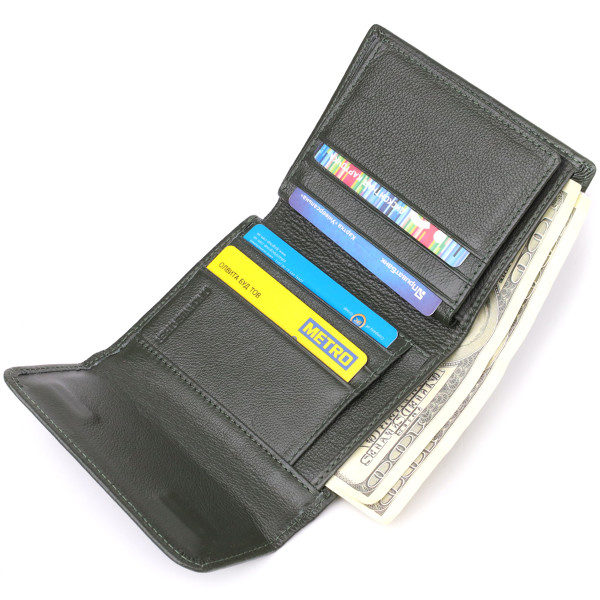 Женский кошелек среднего размера из натуральной кожи ST Leather 23074 Зеленый