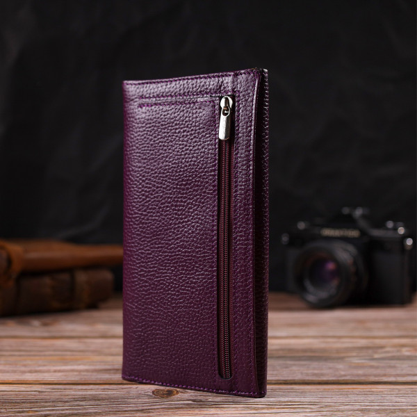 Привлекательный женский кошелек из натуральной кожи CANPELLINI 21831 Сиреневый