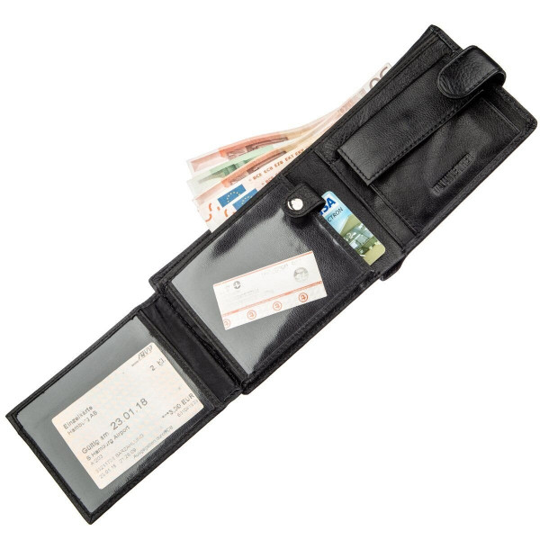 Мужской универсальный кошелек ST Leather 18836 Черный