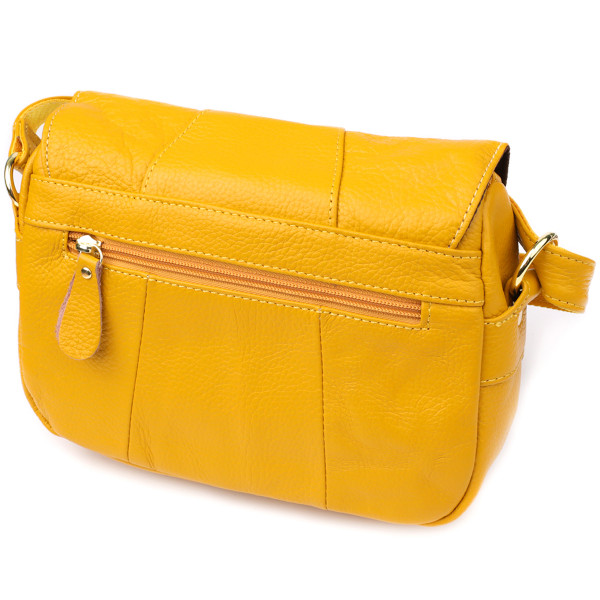 Элегантная кожаная сумка для женщин на каждый день Vintage 22969 Желтый