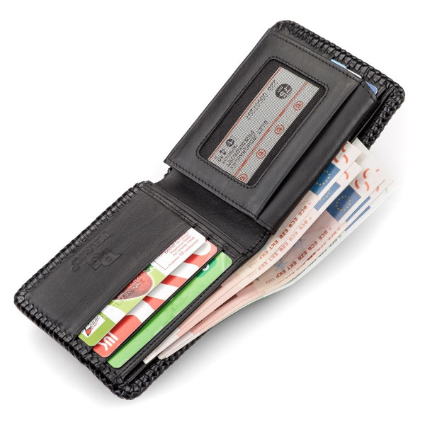 Портмоне CROCODILE LEATHER 18004 из натуральной кожи крокодила Черное