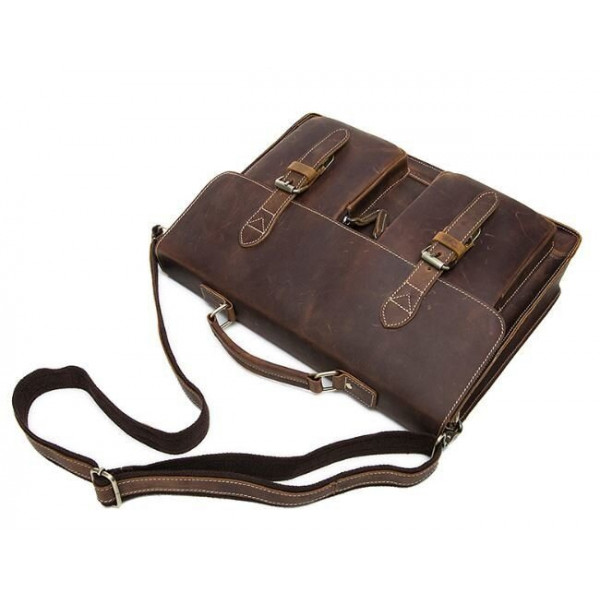 Портфель мужской из кожи Vintage 14774 Коричневый