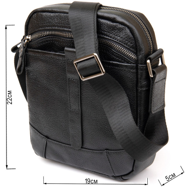 Сумка компактная мужская Vintage 14652 Черная