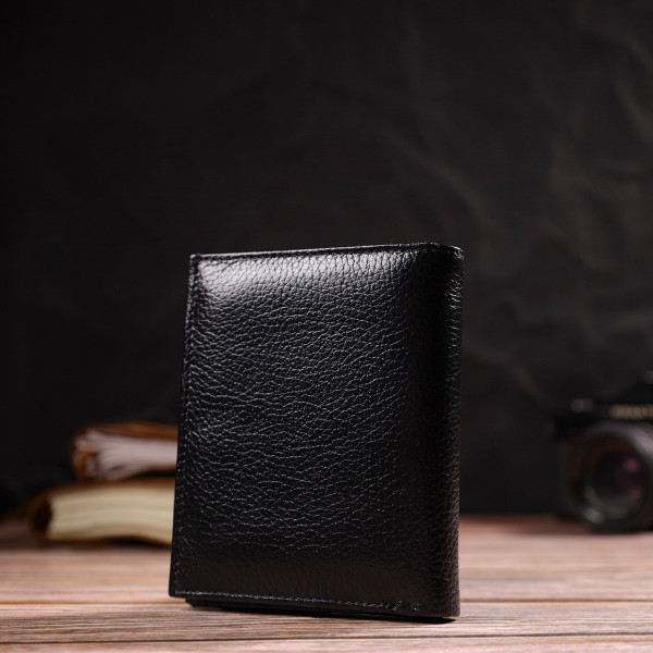 Кошелек для женщин среднего размера из натуральной кожи флотар CANPELLINI 21817 Черный