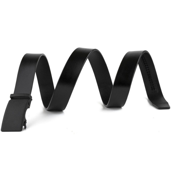 Ремень мужской с автоматической матовой черной пряжкой Vintage 20303 Черный