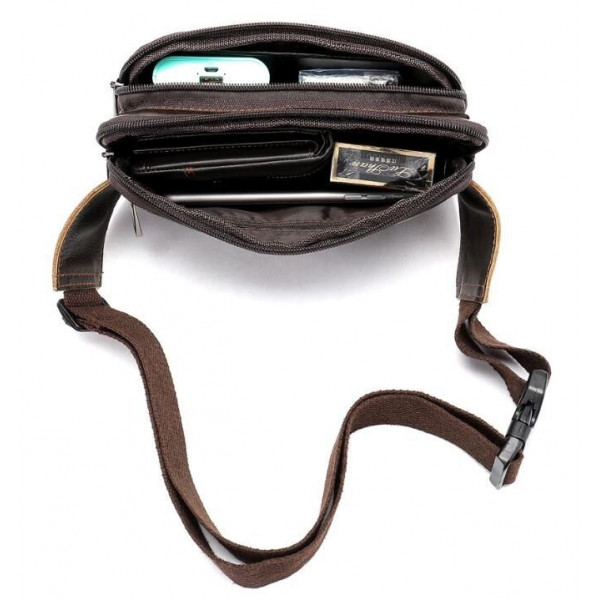 Сумка на пояс Vintage 14727 Коричневая