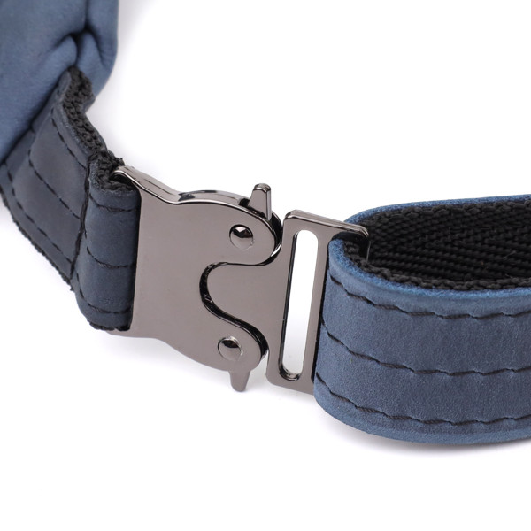 Мужская бананка отменного качества из винтажной натуральной кожи Shvigel 23141 Синий