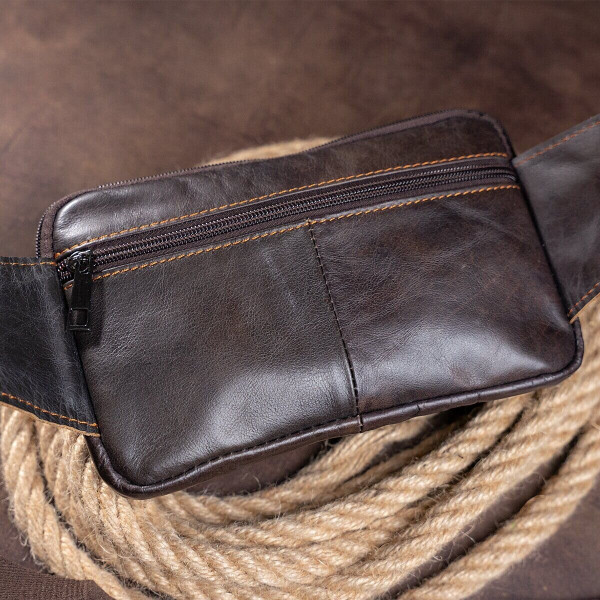 Сумка на пояс Vintage 14727 Коричневая