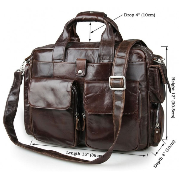 Сумка мужская Vintage 14370 Коричневая